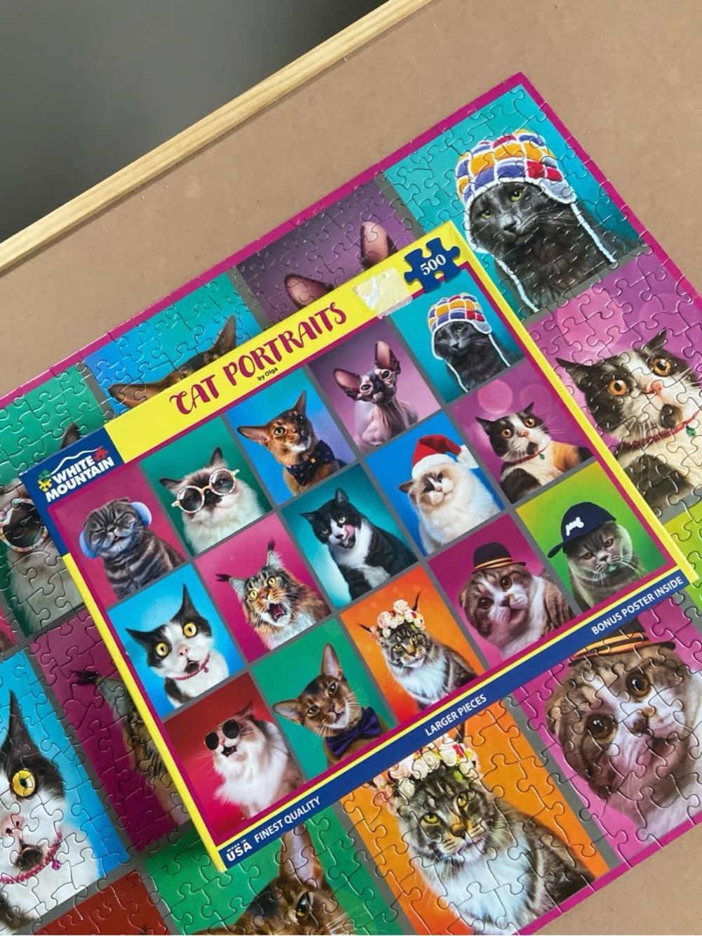 Cat Portraits 500-Piece Puzzle (2023) 🎨 Olga